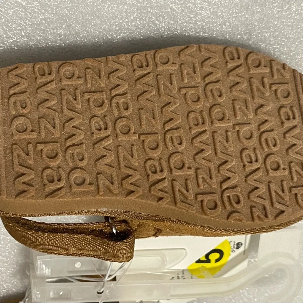 PAWZ Brown Kids Moccasin Booties /size 5